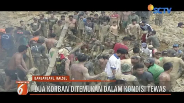 Tambang intan di Banjarbaru, Kalimantan Selatan, longsor, dua orang ditemukan tewas.