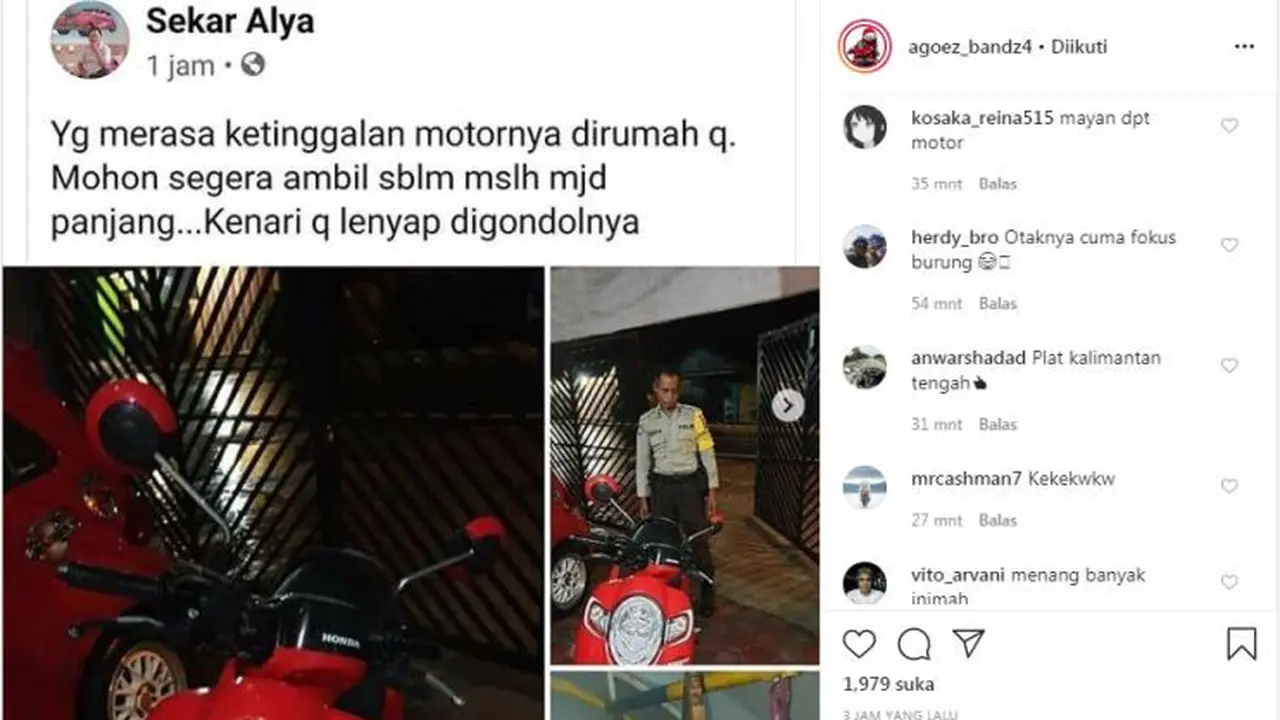 Maling Burung Malah Ninggalin Motornya di TKP (Instagram @agoez_bandz4)