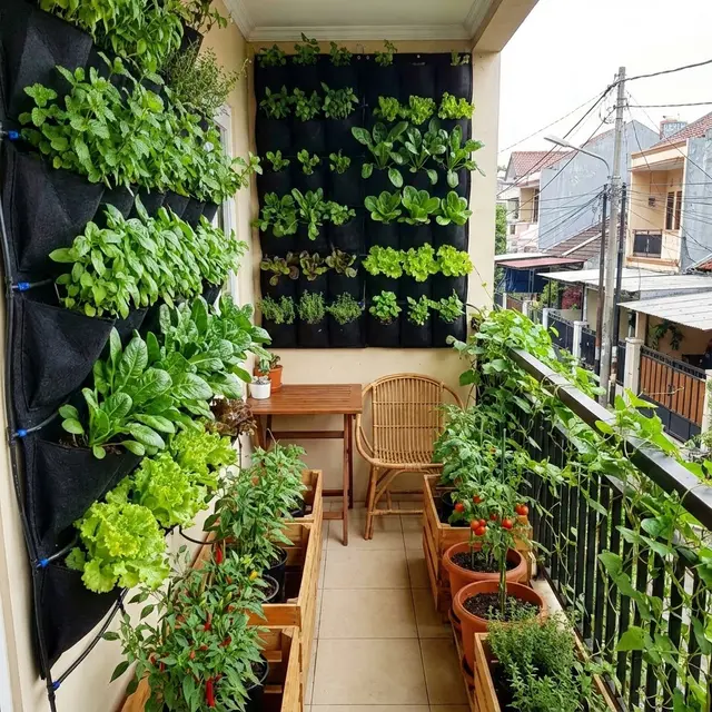 Desain Balkon Rumah yang Bisa Jadi Kebun Sayur Mini