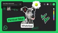 Ilustrasi: Fitur Sticker Maker WhatsApp di perangkat iPhone dengan iOS 17 ke atas (Foto: WhatsApp).