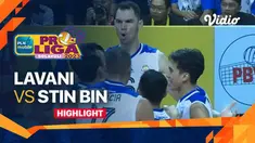 Berita video highlights pertandingan Final Four PLN Mobile Proliga 2023 kategori putra antara Jakarta Lavani Allo Bank melawan Jakarta STIN BIN, Minggu (12/3/2023) malam hari WIB.
