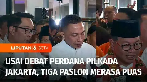 VIDEO: Usai Debat, Tiga Paslon Gubernur dan Wakil Gubernur Jakarta Merasa Puas