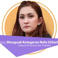 Menguak Ketegaran Nafa Urbach Hadapi Perceraian dan Pedofilia. (Foto: Adrian Putra, Desain: Nurman Abdul Hakim/Bintang.com)