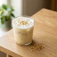 Cara membuat osmanthus milk (AI generated).