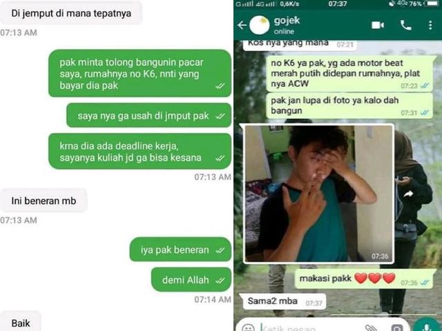 Ada Ada Saja Wanita Ini Gunakan Jasa Ojek Online Untuk Bangunkan Pacar Citizen6 Liputan6 Com