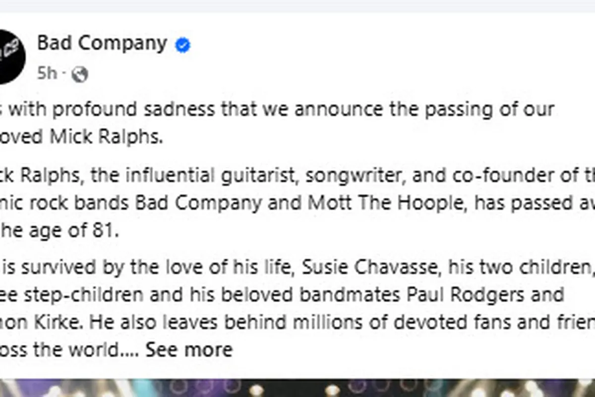 Unggahan media sosial Bad Company. (Facebook/ officialbadco)