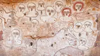 Wandjina, lukisan batu di Kimberley Australia diyakini berasal dari 3800 tahun yang lalu.