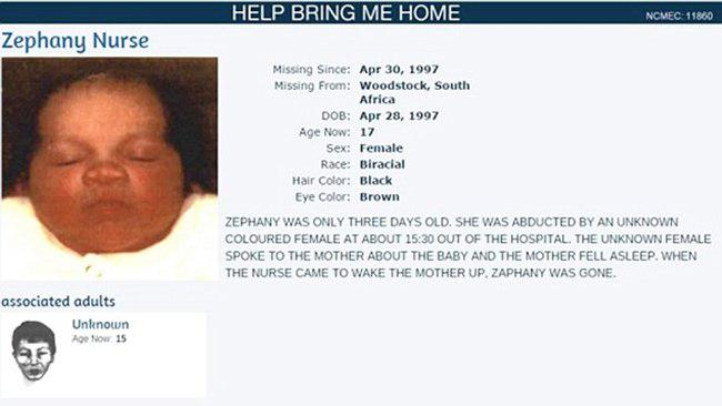 Berita mengenai hilangnya Zephany di surat kabar | foto: copyright dailymail.co.uk