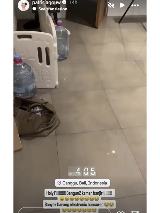 6 Potret Hunian Sementara Patricia Gouw di Bali Terkena Banjir, Imbas Hujan Deras
