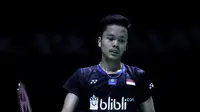 Tunggal putra Indonesia, Anthony Sinisuka Ginting, kalah dari Shi Yuqi di perempat final Fuzhou China Terbuka 2018, Jumat (9/11/2018). (PBSI)