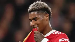 Marcus Rashford - Penyerang muda ini sepertinya layak dicadangkan Ole saat melawan Manchester City. Rashford terlihat masih kesulitan tampil klop dengan Cristiano Ronaldo. Jadi Solskjaer sebaiknya memasangkan CR7 dengan Edinson Cavani di lini depan MU. (AFP/Paul Ellis)