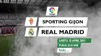 La Liga_Sporting Gijon vs Real Madrid (Bola.com/Adreanus Titus)