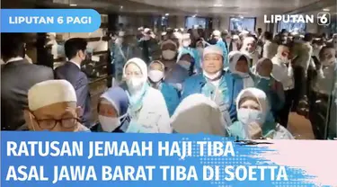 Sebanyak 330 jemaah haji asal Jawa Barat, pada Jumat (15/07) malam tiba di Bandara Soetta dengan menggunakan maskapai Saudi Airlines. Mereka langsung disambut perwakilan pemerintah, yakni Menteri Agama Ad Interim, Muhadjir Effendy, dan Menteri Perhub...