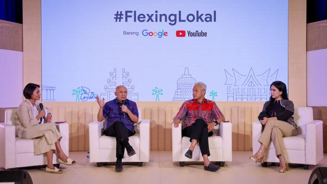 Menteri Koperasi dan UKM (MenKopUKM) Teten Masduki pada acara Flexing Lokal Bareng Google dan YouTube di Lokananta, Surakarta, Sabtu (12/8/2023).