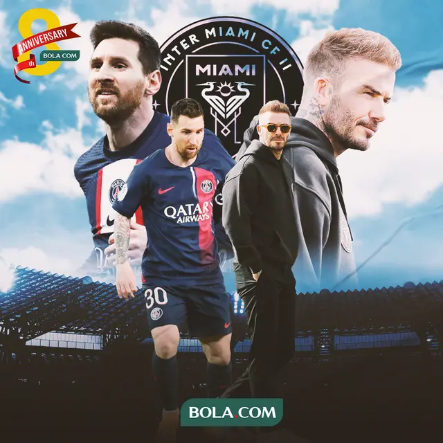 Inter Miami - Lionel Messi dan David Beckham