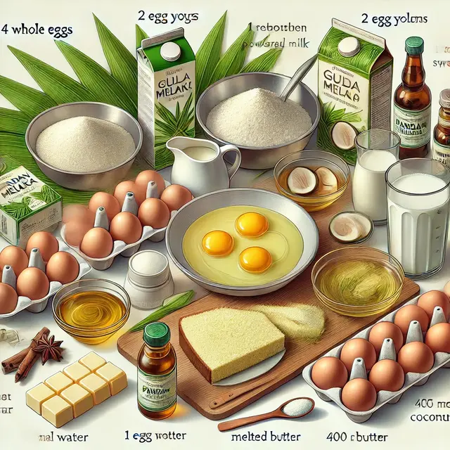 Bahan-Bahan Kue Pandan Gula Melaka