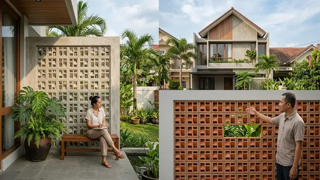 Roster Beton vs Bata Berongga untuk Ventilasi Rumah, Mana yang Lebih Hemat dan Tetap Menjaga Privasi? (AI Generated)