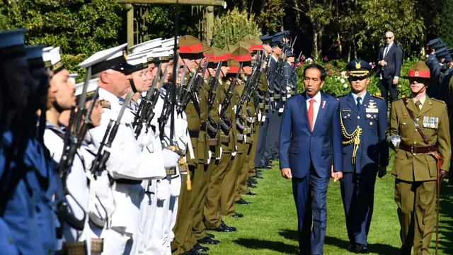 Presiden Jokowi disambut upacara militer di Selandia Baru (Foto: Biro Pers Sekretariat Presiden)