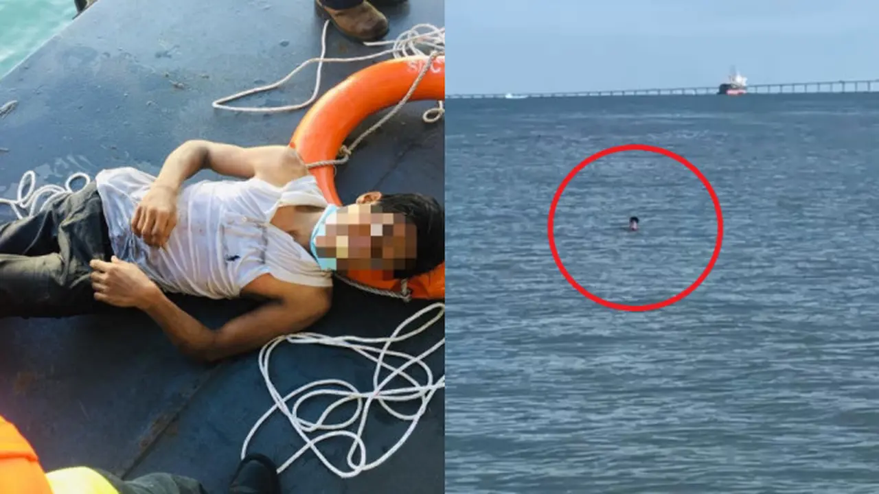 Tidak Dapat Surat Jalan, Pria Ini Nekat Sebrangi Selat dengan Berenang