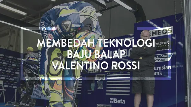 Video membedah teknologi dalam baju balap milik Valentino Rossi yang digunakan pada ajang MotoGP.