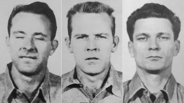 (Dari kiri ke kanan) Clarence Anglin, John Anglin, dan Frank Lee Morris (Wikimedia Commons)