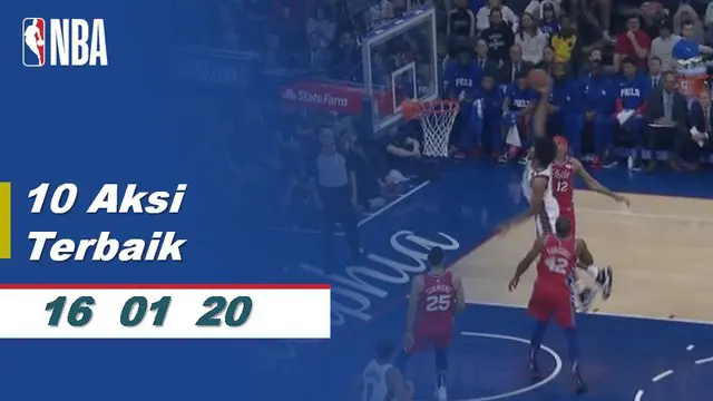 VIDEO: 10 Aksi Pemain Terbaik NBA 16 Januari 2020