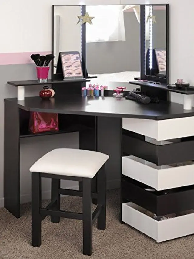 Model Meja Rias Modern Versi Sudut Ruangan