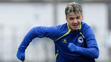 Pemain muda Timnas Bosnia, Kerim Alajbegovic. (AP Photo/Armin Durgut)