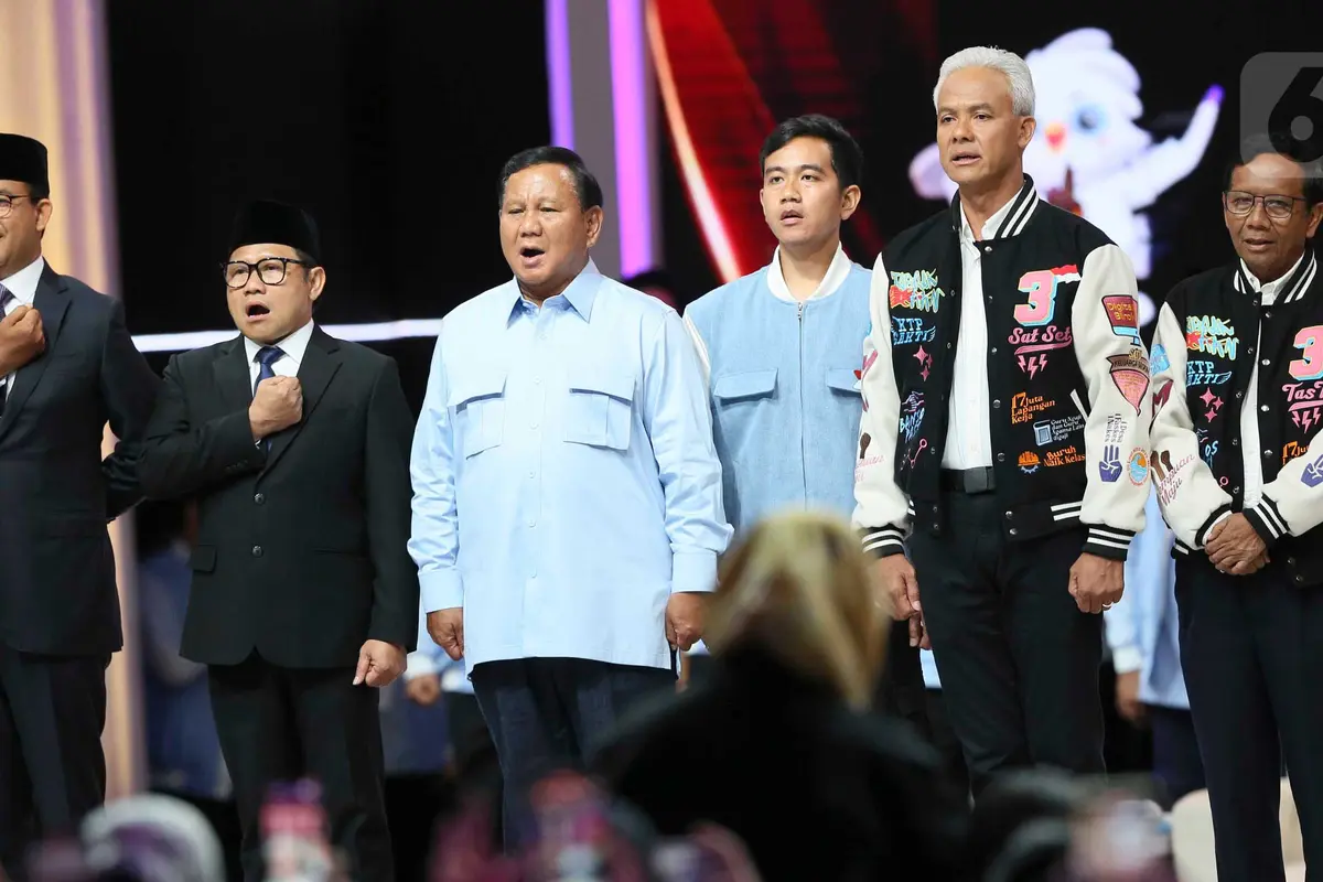 Momen Akhir Capres-Cawapres Usai Debat Pamungkas Pemilu 2024