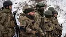 Juru Bicara Direktorat Intelijen Utama Kementerian Pertahanan Ukraina Andriy Yusov mengatakan kalau para pejuang di Batalyon Siberia telah menerima tanda panggilan untuk melindungi identitas mereka. (AP Photo/Efrem Lukatsky)