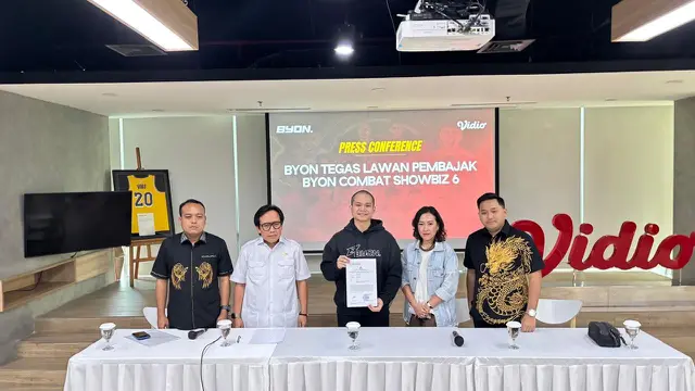 Vidio bersama BYON Combat mengambil langkah hukum atas praktik pembajakan siaran BYON Combat Sport Showbiz Vol. 6