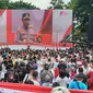 Kapolri Jenderal Listyo Sigit Prabowo saat menyambut parade Kirab Merah Putih di Bundaran HI, Jakarta, Minggu (28/8/2022). Dalam kesempatan itu, Kapolri juga menyinggung soal Pilpres 2024. (Liputan6.com/Nanda Perdana Putra)