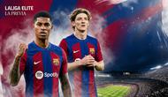 Barcelona - Marcus Rashford dan Anthony Gordon. (Bola.com/Generated AI)