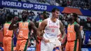 <p>Pebasket Spanyol, Willy Hernangomez melakukan selebrasi setelah mencetak poin pada laga Grup G Piala Dunia FIBA 2023 menghadapi Pantai Gading di Indonesia Arena, Senayan, Jakarta, Sabtu (26/08/2023). (Bola.com/Bagaskara Lazuardi)</p>