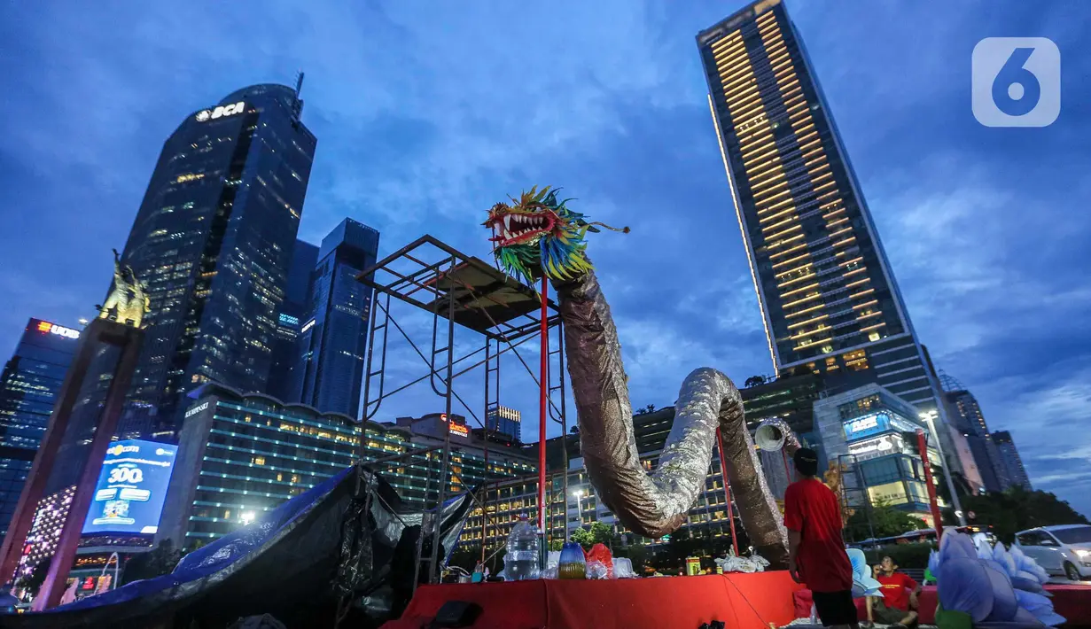 Menurut tradisi Tionghoa, naga melambangkan keberuntungan, kehormatan, dan ketangguhan. (Liputan6.com/Angga Yuniar)