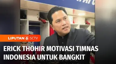 Ketua Umum PSSI, Erick Thohir memotivasi Timnas Garuda Muda untuk bangkit menghadapi laga perebutan tempat ketiga Piala Asia U-23. Menemui para punggawa timnas U-23 di ruang ganti pemain, Erick memompa semangat para pemain setelah takluk dari Uzbekis...