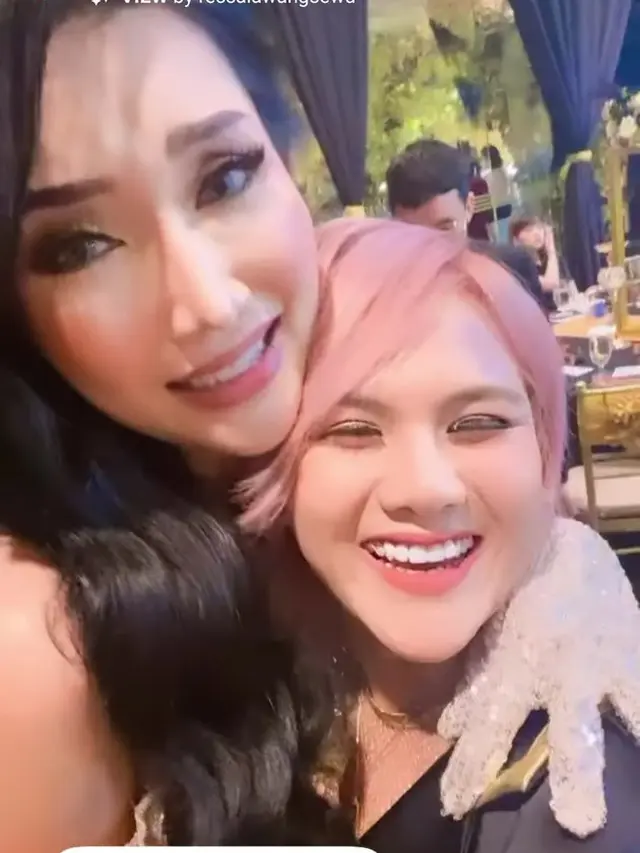 6 Momen Evelyn Anjani Bertemu Aming di Ulang Tahun Lucinta Luna, Tetap Akrab