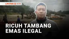 Kericuhan terjadi saat penertiban tambang emas ilegal di Kuantan Singingi, Riau. Warga merusak mobil polisi karena tidak terima peralatan tambang mereka dimusnahkan.