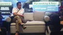 Chief Content Officer (CCO) Kapanlagi Youniverse (KLY), Wenseslaus Manggut saat berbicara di forum IdeaFest 2025 di Jakarta Internasional Convention Center (JICC), Minggu (2/11/2025). Dalam forum tersebut, ia berbicara terkait divergensi media. (Liputan6.com/Helmi Fithriansyah)