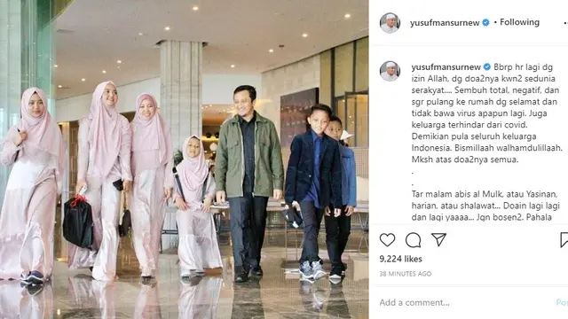 Ustaz Yusuf Mansur (Foto: Instgram/@yusufmansurnew)
