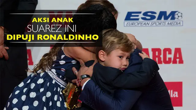 Berita video aksi anak Luis Suarez, Benjamin, yang dipuji oleh salah satu legenda hidup Barcelona, Ronaldinho.