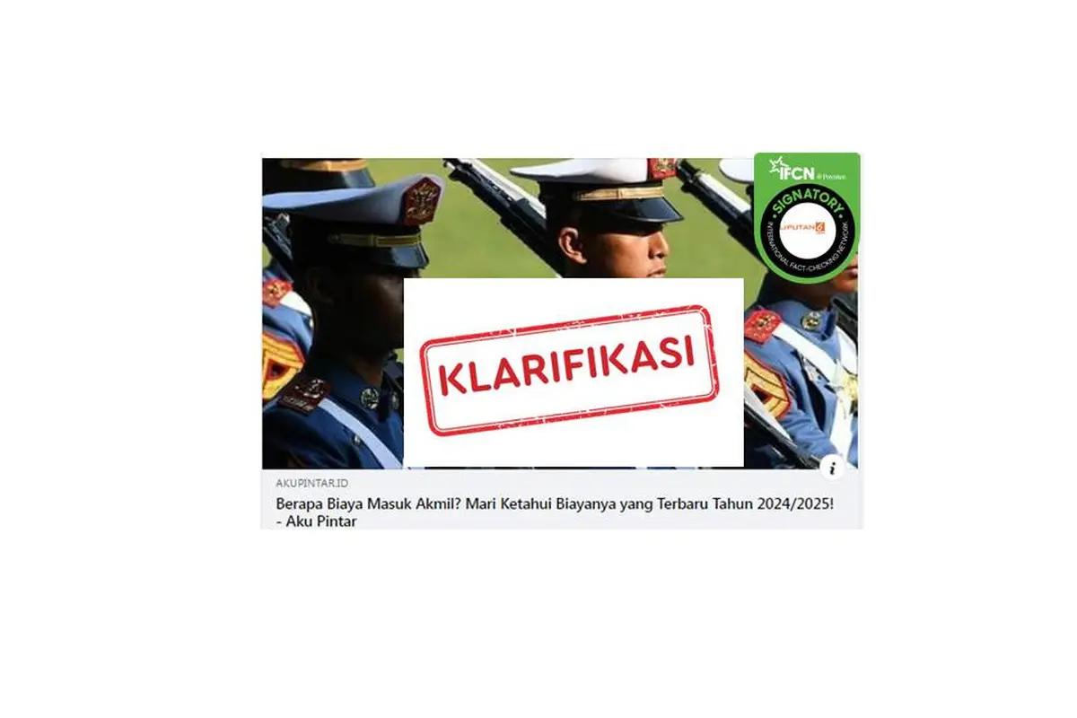 Cek Fakta biaya Akmil
