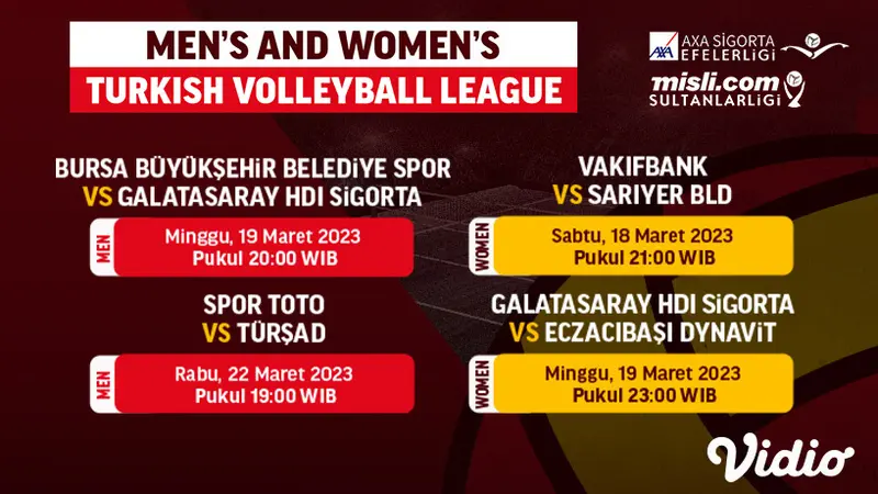 Tonton Live Streaming Men s and Women s Turkish Volleyball League