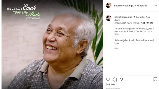 Novia Kolopaking (Foto: Instagram/@noviakolopaking72)