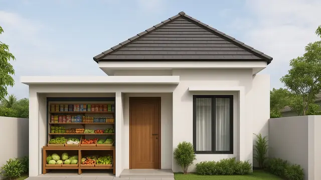 Model Rumah yang Bisa Sekalian Buat Tempat Usaha/Ilustrasi gambar oleh AI