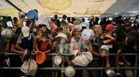 Hal ini menjadikan jumlah total kematian terkait kelaparan di Jalur Gaza naik menjadi 101 orang, termasuk 80 anak-anak. (Foto oleh AFP)