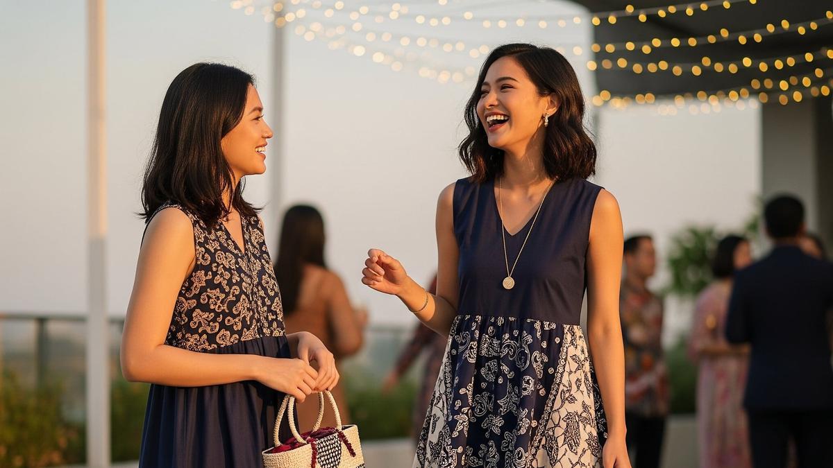 10 Rekomendasi Dress Batik Empire Waist Kombinasi Batik Modern Terbaru 2025, Tampil Anggun dan Awet Muda