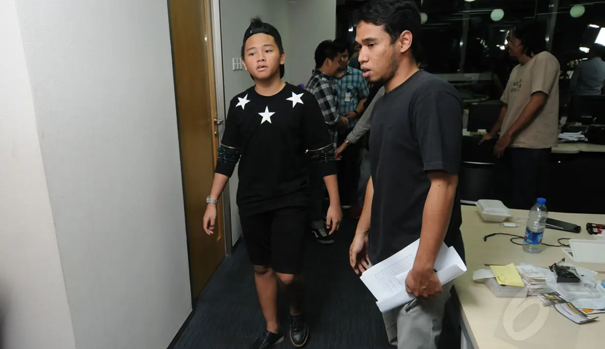 Salah satu personil CJR, Alvaro Maldini Siregar saat menyambangi markas Liputan6.com di Jakarta, Senin (22/12/2014). (Liputan6.com/Helmi Fithriansyah)
