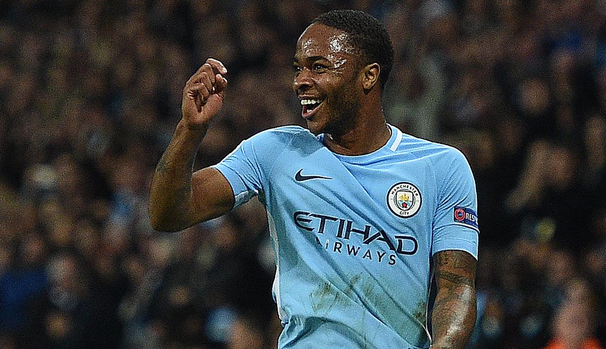 6. Raheem Sterling (Manchester City) - 6 Gol (1 Penalti). (AFP/Oli Scarff)