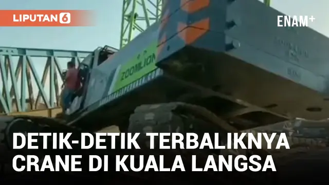 Crane Terbalik di Jembatan Dekat Pelabuhan Kuala Langsa